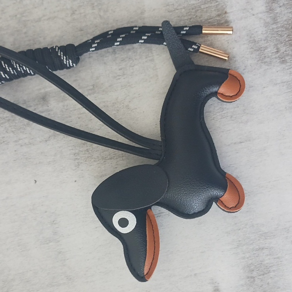 Black and Brown Dachshund Keychain Bag Charm - Picture 2 of 5